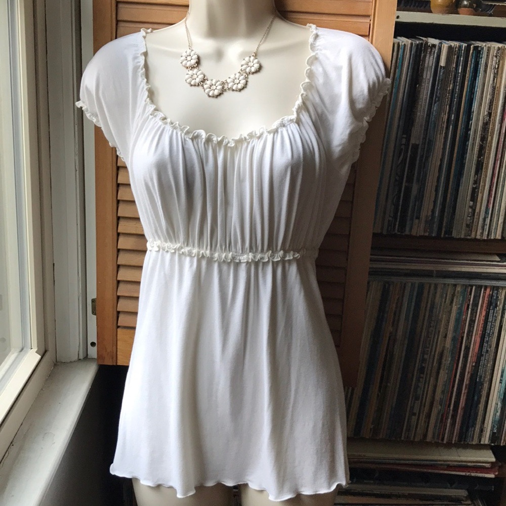 💜2/$14💜MAX STUDIO on/off shoulder peasant top - Picture 8 of 8